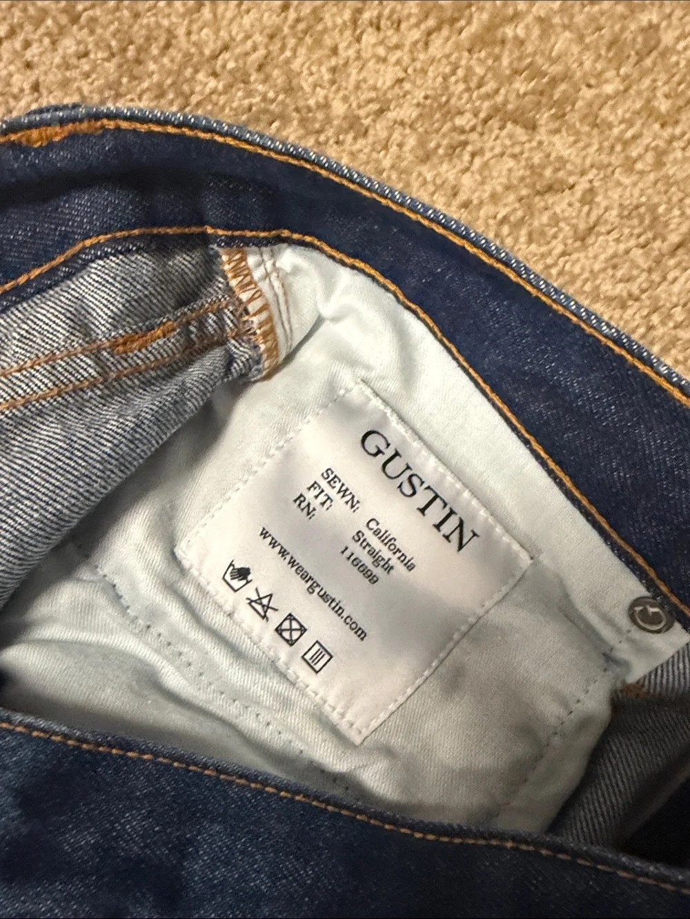 Gustin Dark Blue Straight Men’s Jeans